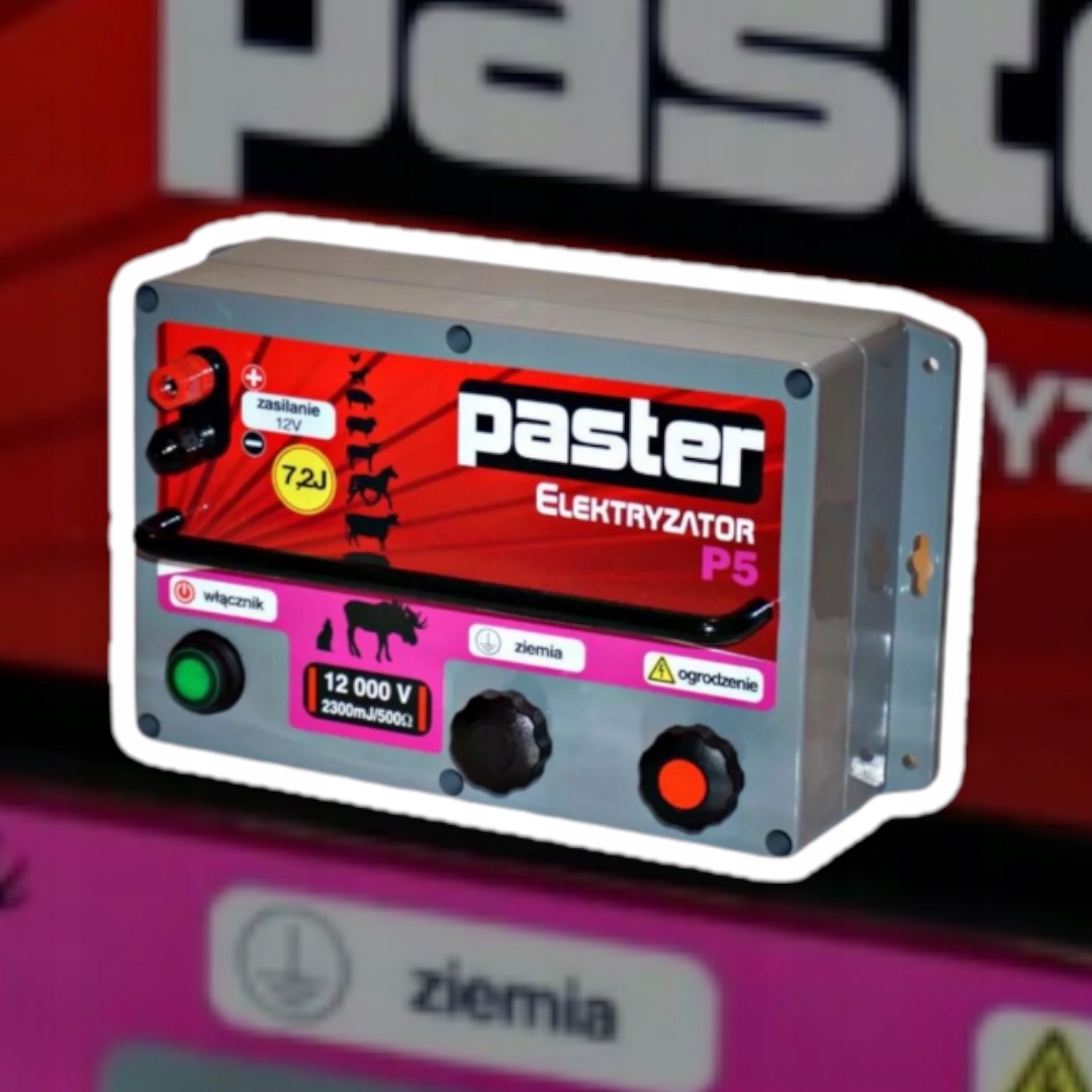 Elektrifikátor/ovčiak PASTER P5 - výkonné turbo 7,2J - do 90-120KM - odolný!